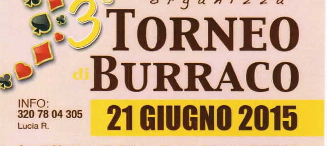 Kairos organizza: 3° Torneo di Burraco